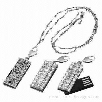 Shock-resistant Jewelry USB Drives with 15Mpbs Reading Speed and 7Mbps Writing Speed